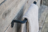 Hand Forged Thick Heavy Open Side Hand Towel Holder