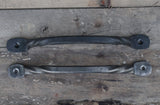 Hand forged rustic farmhouse steel split twist / drawer pulls / DIY projects