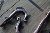 Solid Copper Hand Forged Wall Hooks