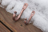 Solid Copper Hand Forged Wall Hooks