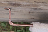 Solid Copper Hand Forged Towel Bar / Cloth Rack Rustic Farmhouse Cabin Steampunk