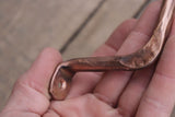 Solid Copper Hand Forged Towel Bar / Cloth Rack Rustic Farmhouse Cabin Steampunk
