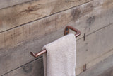 Solid Copper Hand Forged Open Side Hand Towel Holder