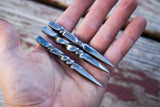 Hand forged steel ninja throwing spikes
