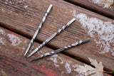 Hand forged steel ninja throwing spikes