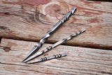 Hand forged steel ninja throwing spikes