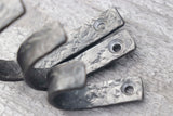 Hand Forged Wrought Iron Heavy Textured Flat Hook J Hook