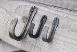 Hand Forged Fluted Hook for Farmhouse Cabin Rustic Cottage Gun Industrial