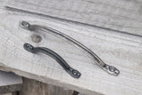 Hand Forged Fluted Drawer Cabinet Tray Board Pulls Handles
