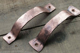 Hand Forged Solid Copper Flat Curved Pull