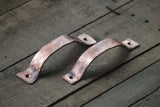Hand Forged Solid Copper Flat Curved Pull