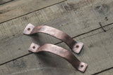 Hand Forged Solid Copper Flat Curved Pull