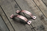 Hand Forged Solid Copper Flat Curved Pull
