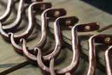 Solid Copper Hand Forged Undermount J Cup Hook