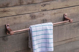 Solid Copper Hand Forged Towel Bar