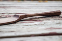 Handmade Walnut Angled Scooper Stirrer Walnut with Scandinavian Kolrosing