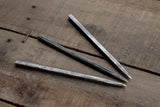 Hand forged steel ninja samurai minmalist styled yard target throwing spike darts - set of 3