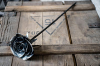 Hand forged Steel rose 6th / 11th Year Iron anniversary