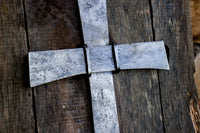 Hand forged Steel Cross 6th / 11th Year Iron anniversary gift, wall art