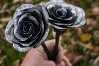 Hand forged Steel rose 6th / 11th Year Iron anniversary