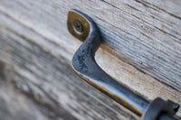 Under Cabinet / On Wall Hand Forged Utensil, Pan holder with S hooks